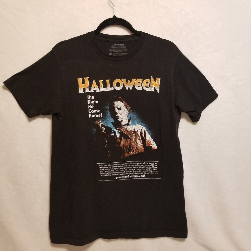 Halloween M T Shirt Cotton Black The Night He Came Home Licensed Graphic Tee